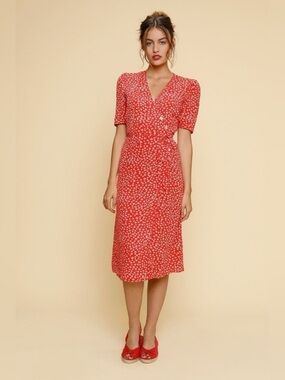 Rouje | Dresses | Rouje Paris Ines Dress In Marron | Poshmark